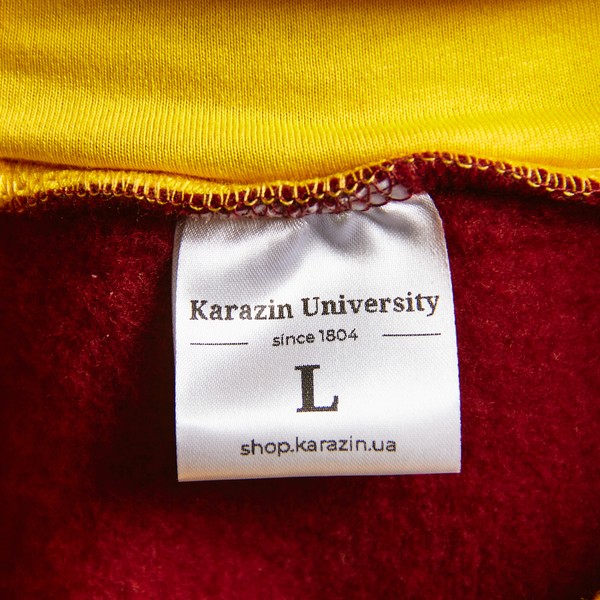Hoodie with an embroidered emblem of the University